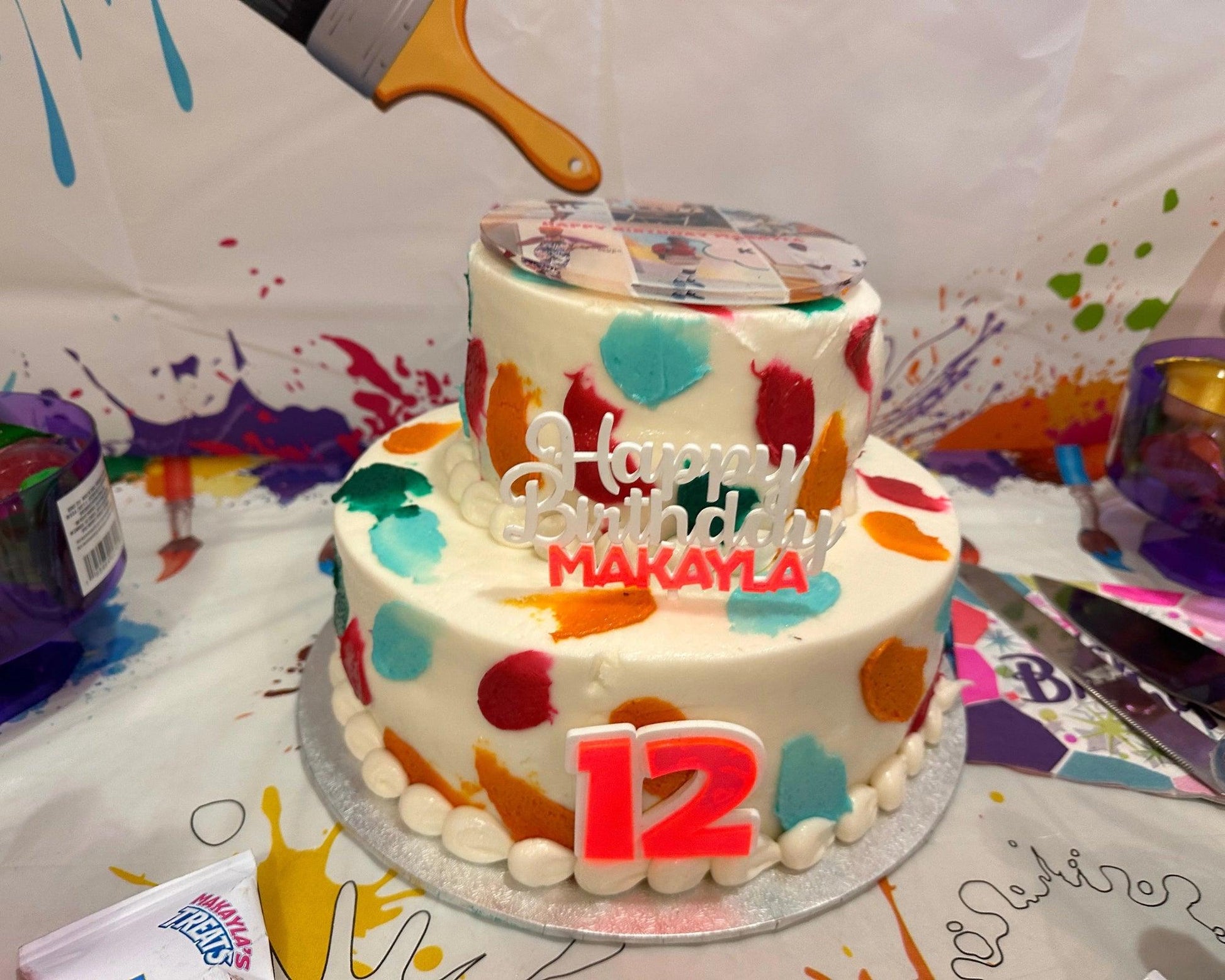 Custom Acrylic Double Layer Cake topper - Cat's Kollection