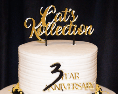 Custom Acrylic Double Layer Cake topper - Cat's Kollection
