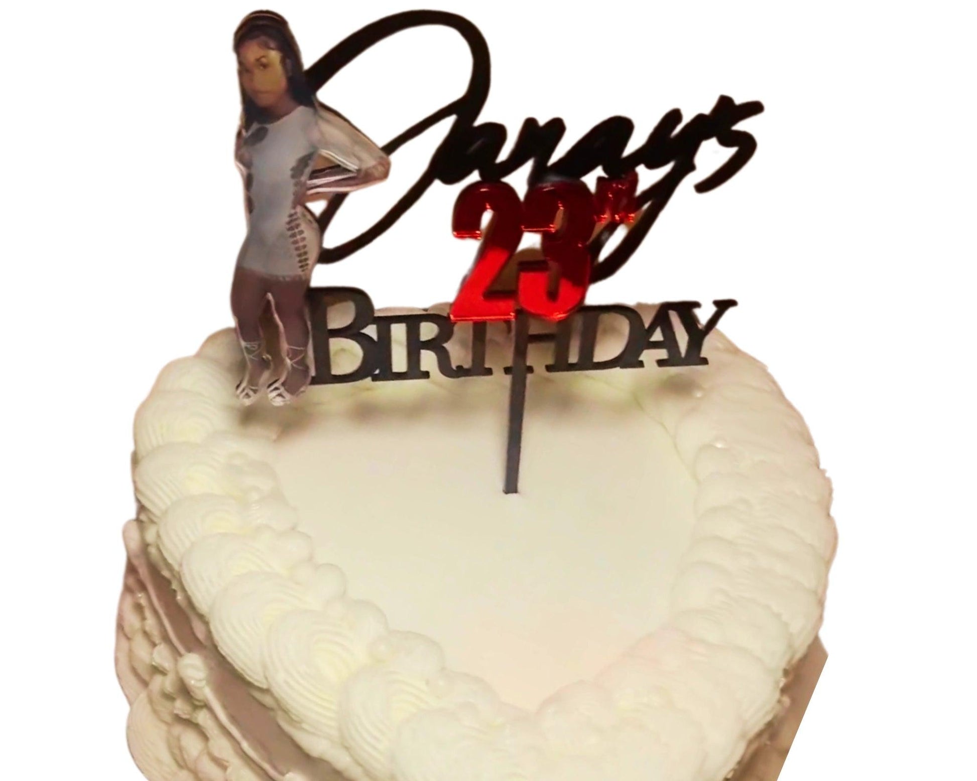 Custom Acrylic Double Layer Cake topper - Cat's Kollection