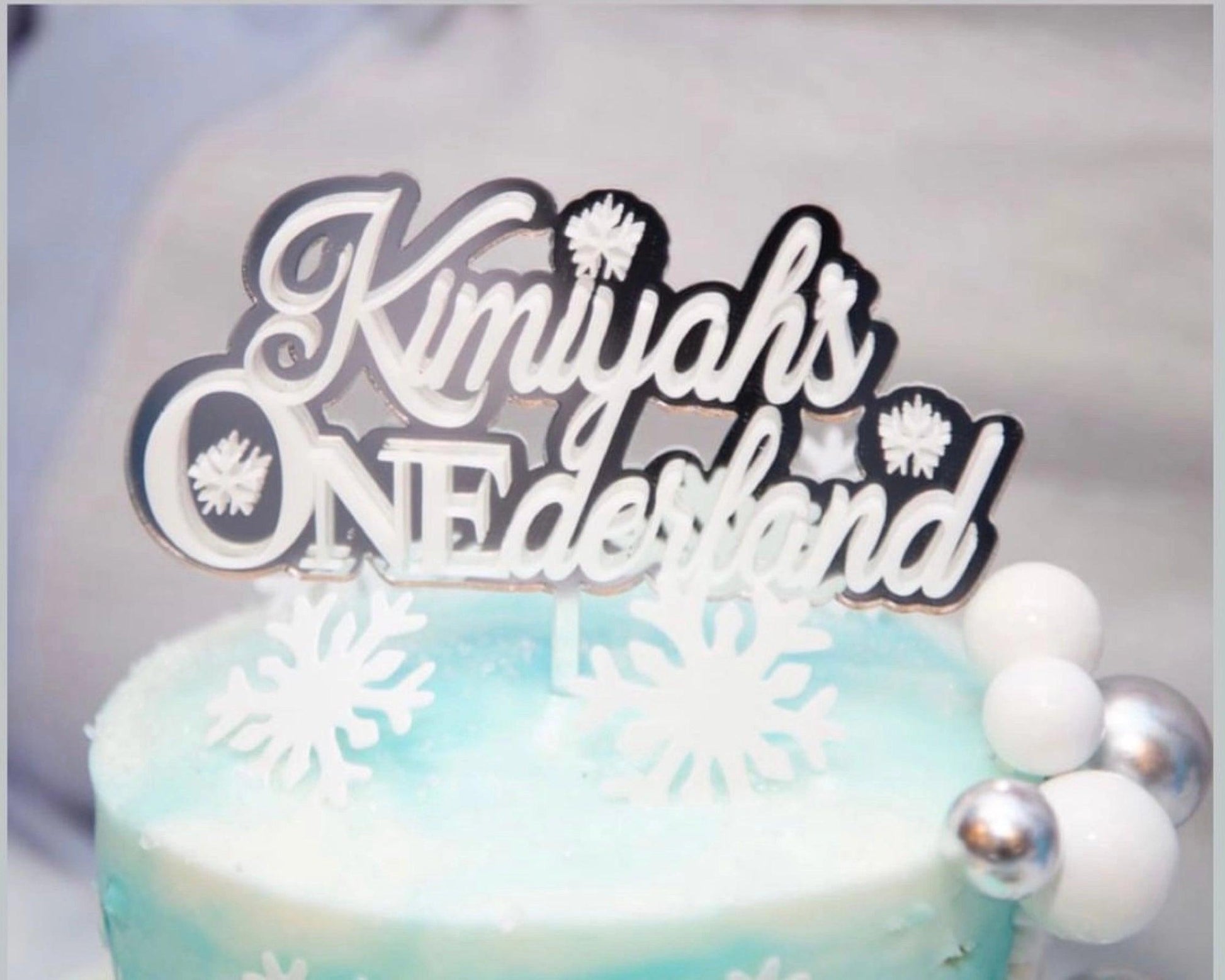 Custom Acrylic Double Layer Cake topper - Cat's Kollection