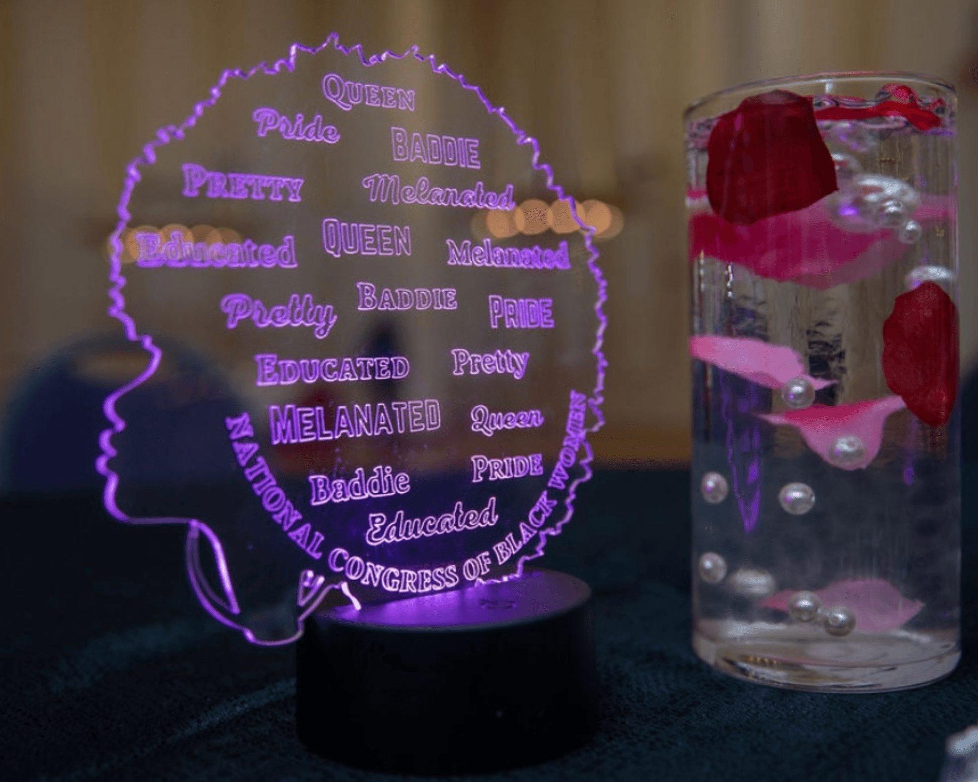 Afro Acrylic menu