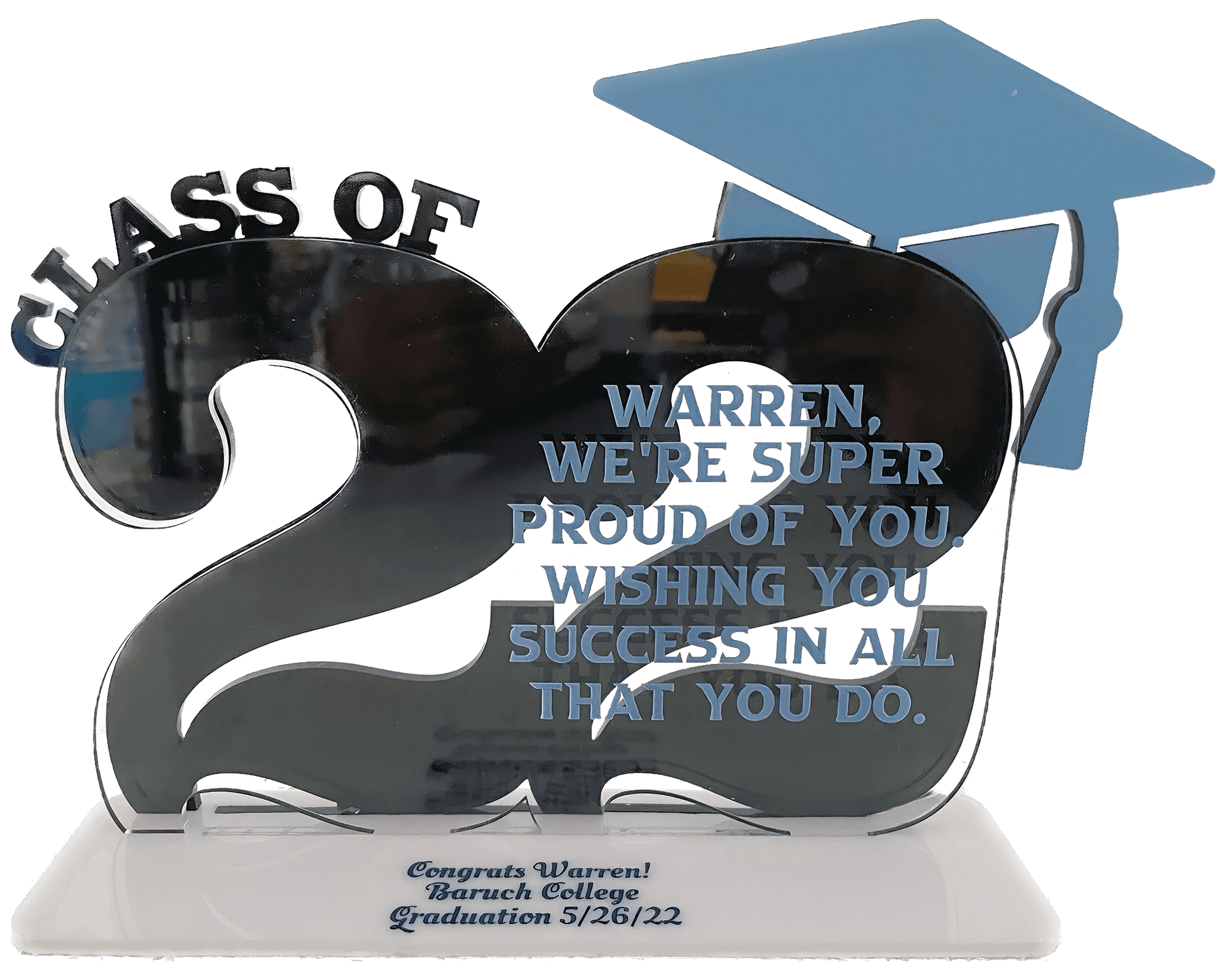 Custom Acrylic Grad Plaque - Cat's Kollection